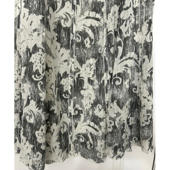 Coldwater Creek Silk Cotton Floral  Midi Skirt XL Y2K Boho Dark Romantic Fairy - Picture 10 of 14